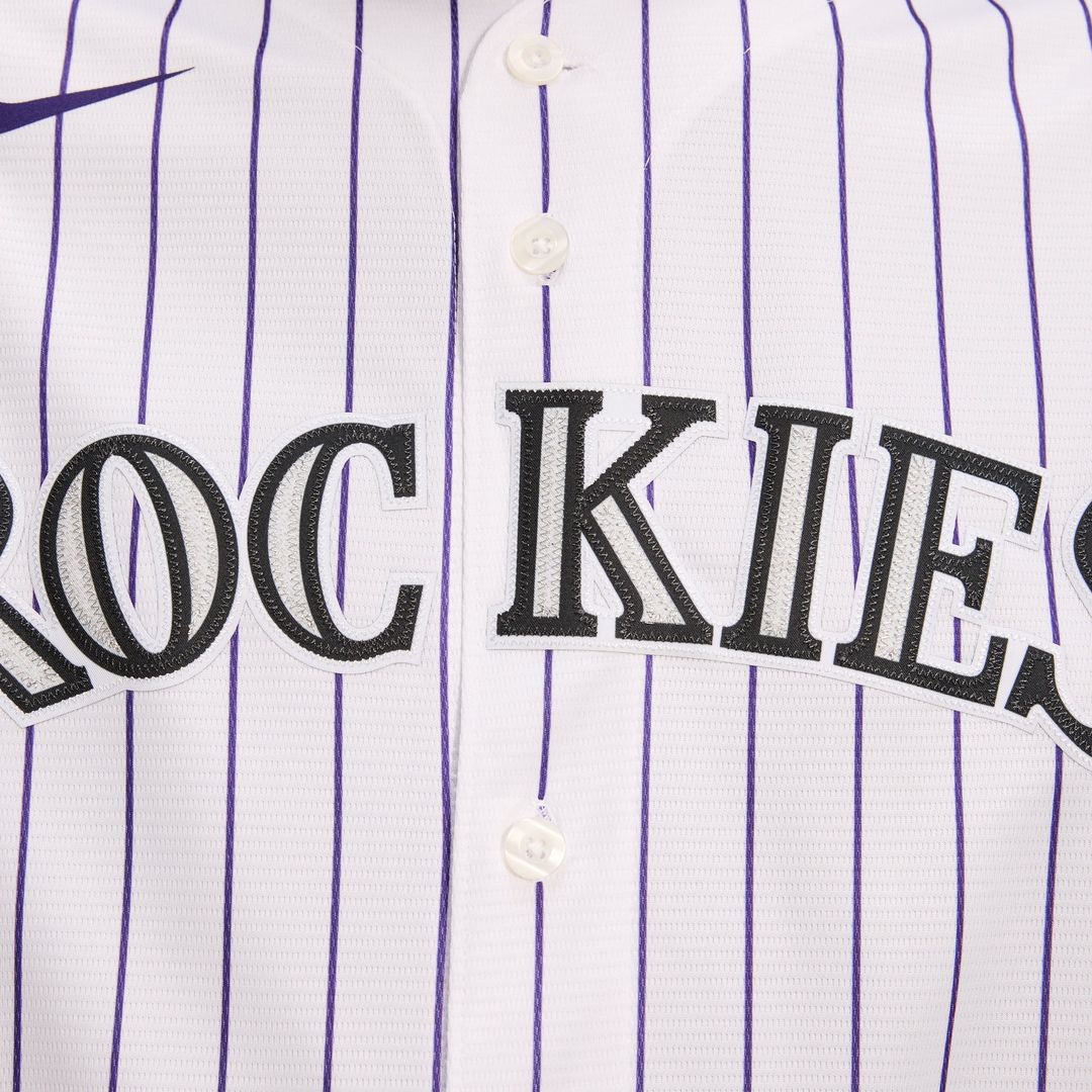Men's Colorado Rockies White Home Replica MLB Baseball Jersey - view 19