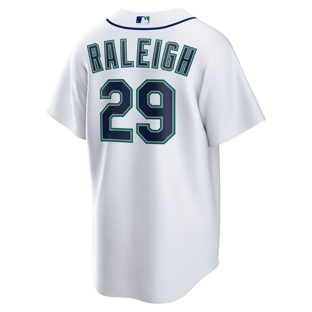 Men's Seattle Mariners Cal Raleigh White Home Replica MLB Baseball Jersey - view 3