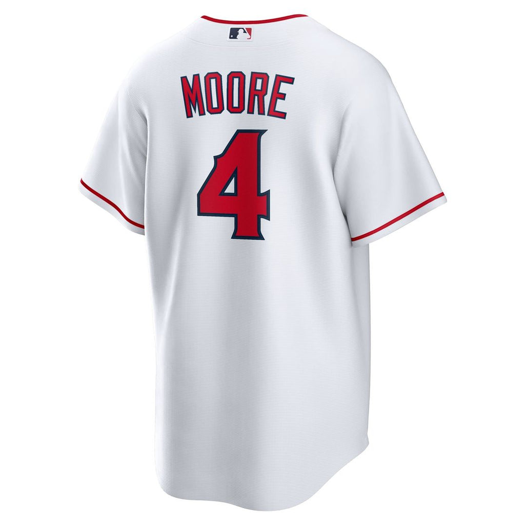 Men's Los Angeles Angels Christian Moore White Home Replica MLB Baseball Jersey - view 3