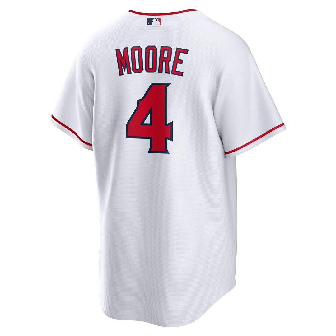 Men's Los Angeles Angels Christian Moore White Home Replica MLB Baseball Jersey - view 3