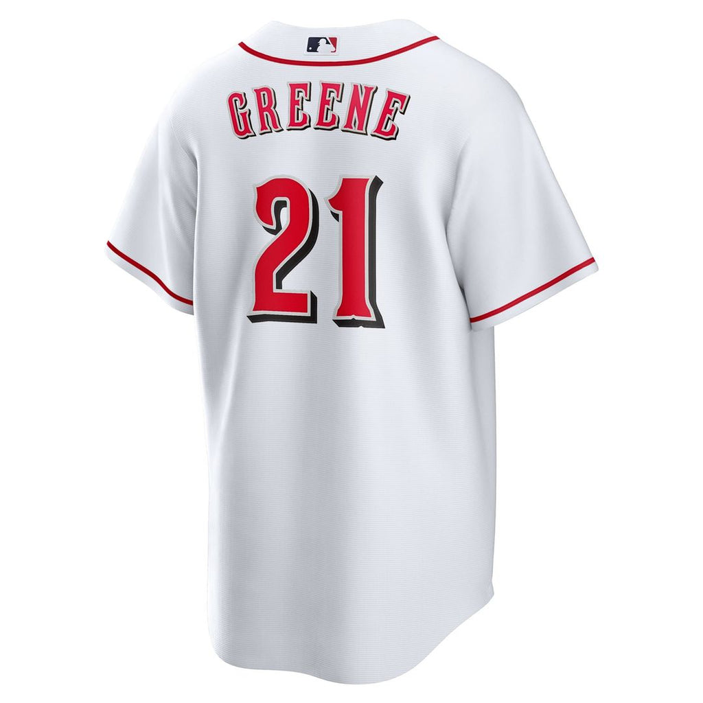 Men's Cincinnati Reds Hunter Greene White Home Replica MLB Baseball Jersey - view 3