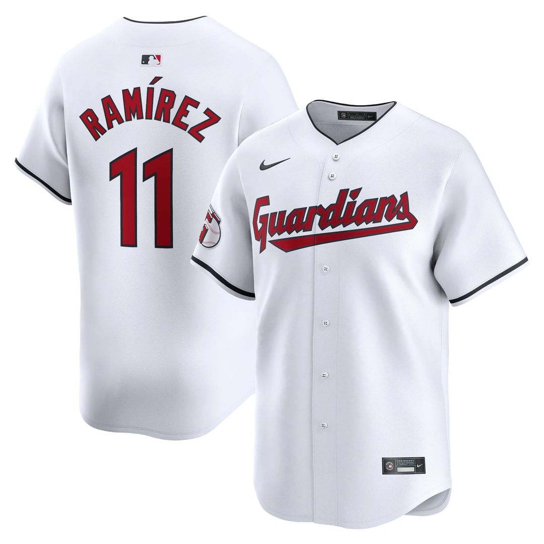 Men's Cleveland Guardians Jose Ramirez White Home Limited MLB Baseball Jersey - view 1