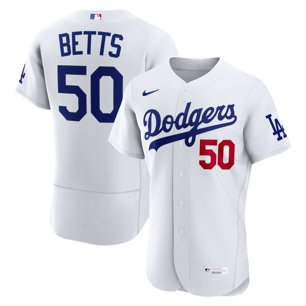 Men's Los Angeles Dodgers Mookie Betts White Home MLB Baseball Jersey - view 1
