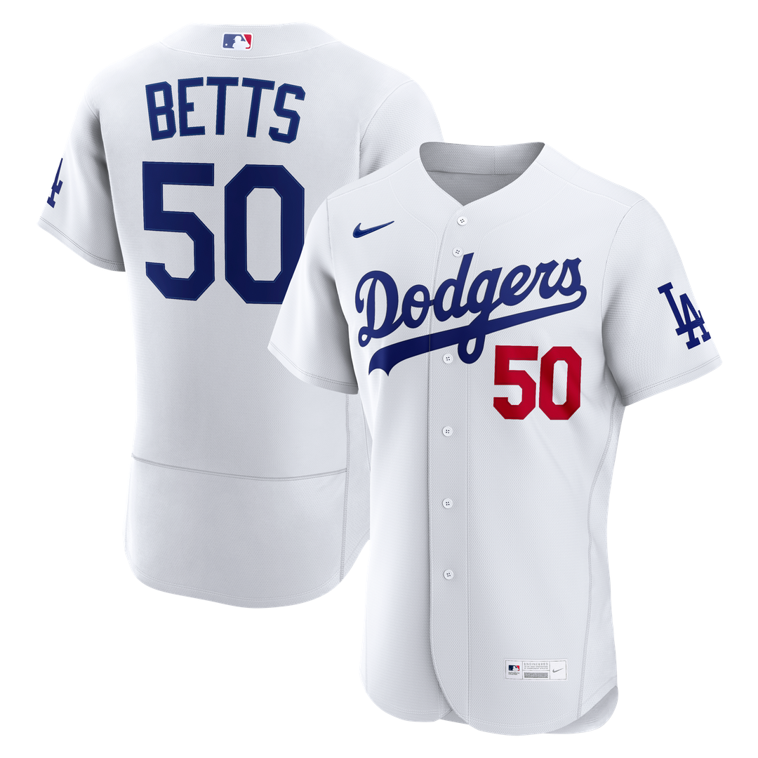 Men's Los Angeles Dodgers Mookie Betts White Home MLB Baseball Jersey - view 1