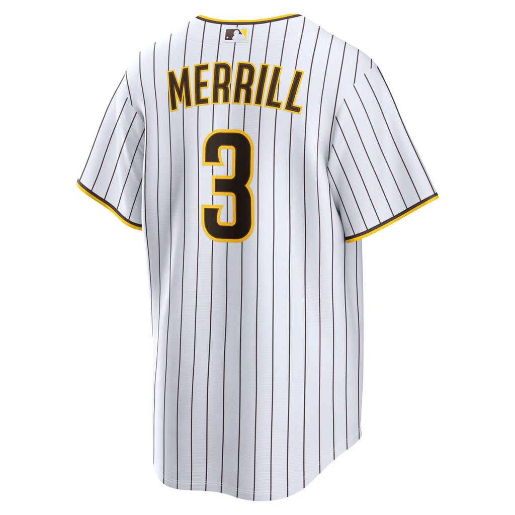 Men's San Diego Padres Jackson Merrill White Home Replica MLB Baseball Jersey - view 5