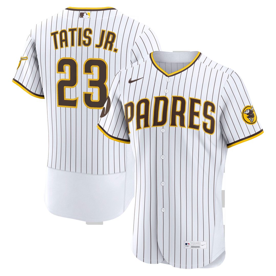 Men's San Diego Padres Fernando Tatis Jr. Sand Alternate Sponsor Patch MLB Baseball Jersey - view 7