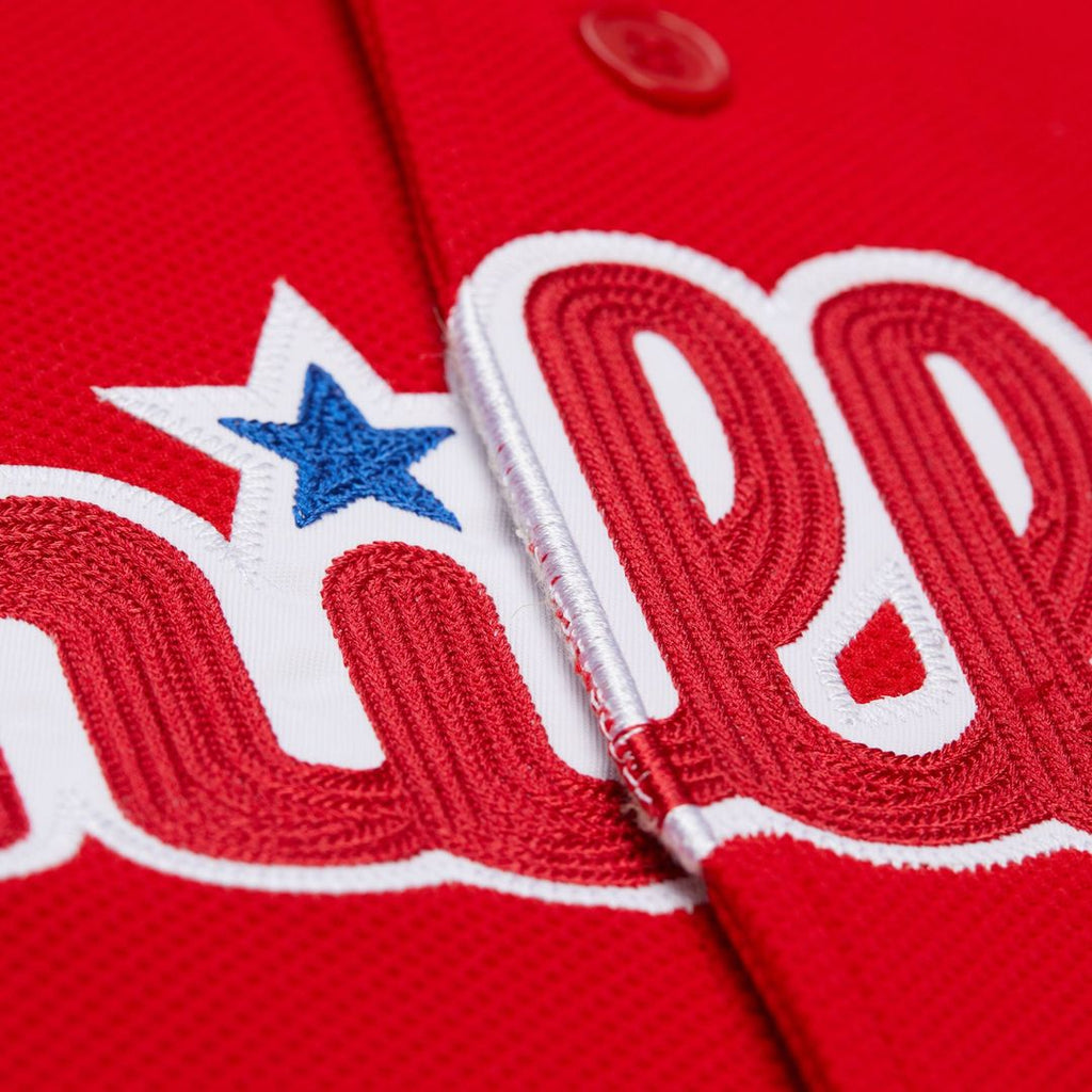 Men's Philadelphia Phillies Ryan Howard Red Big & Tall Cooperstown Mesh Batting Practice MLB Baseball Jersey - view 7