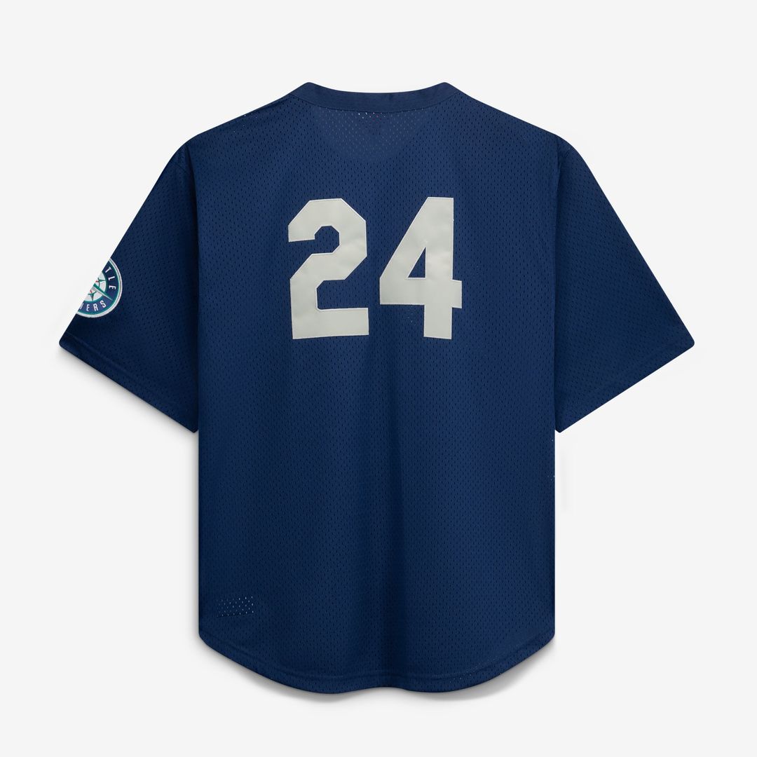 Men's Seattle Mariners Ken Griffey Jr. Royal Big & Tall Cooperstown Collection Mesh Batting Practice MLB Baseball Jersey - view 17