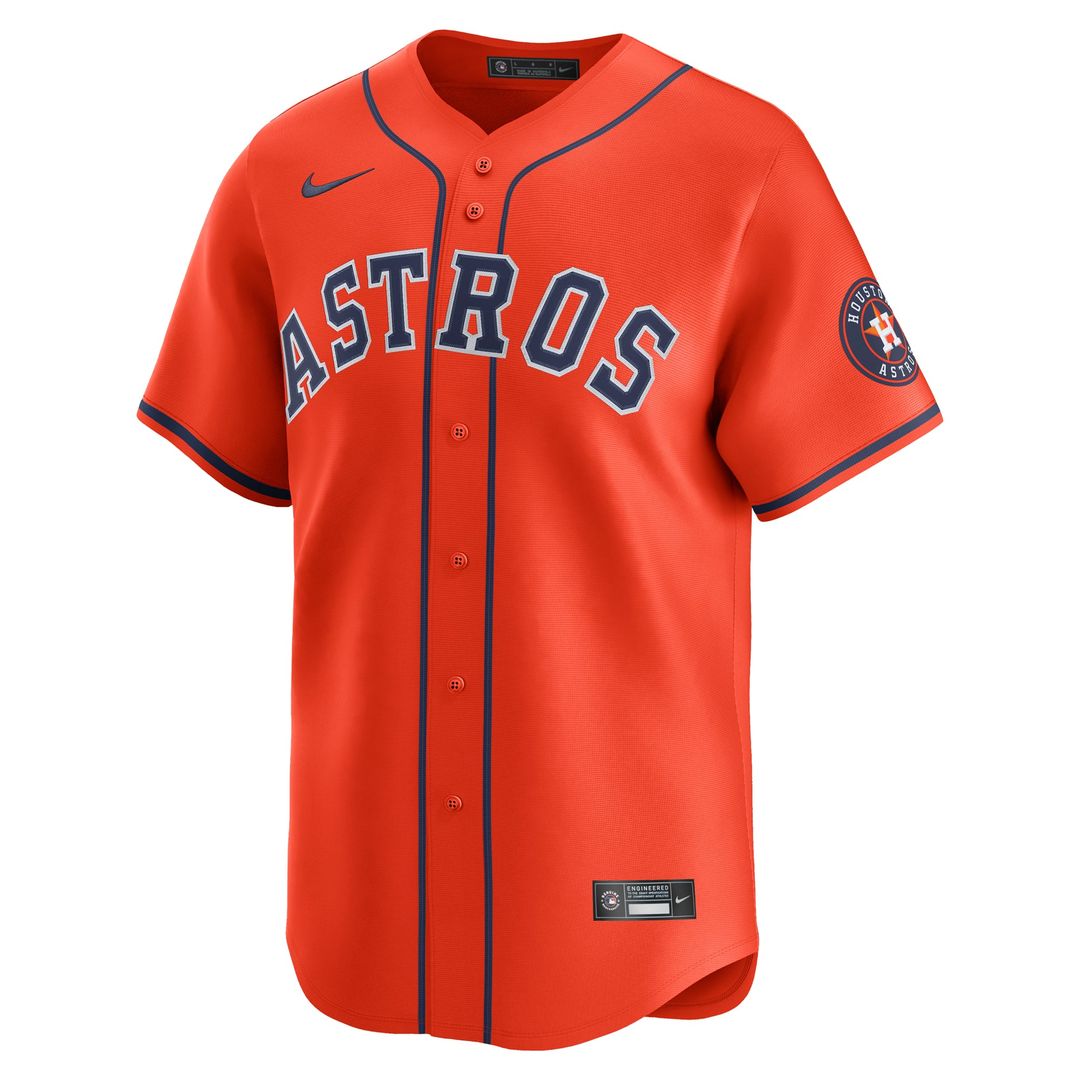 Men's Houston Astros Orange Alternate Limited MLB Baseball Jersey - view 2