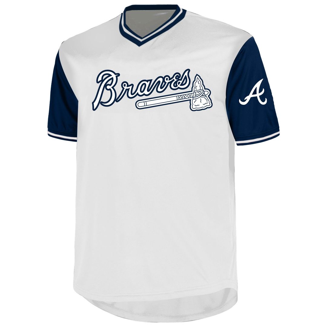 Men's Atlanta Braves Ronald Acuña Jr. White Big & Tall Name & Number MLB Baseball Jersey - view 2