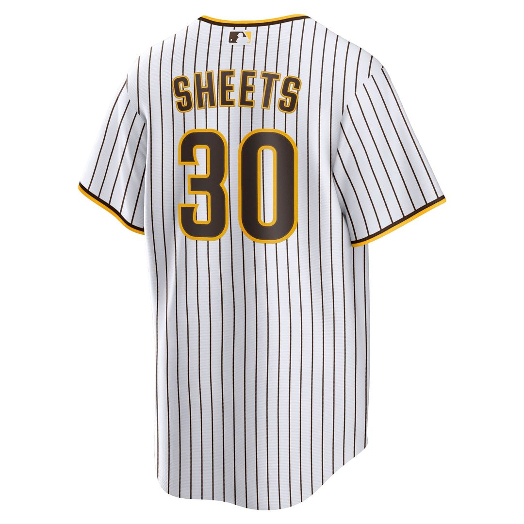 Men's San Diego Padres Gavin Sheets White Home Replica MLB Baseball Jersey - view 3