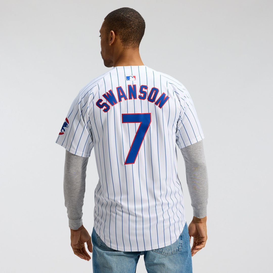 Men's Chicago Cubs Dansby Swanson White Home Limited MLB Baseball Jersey - view 4