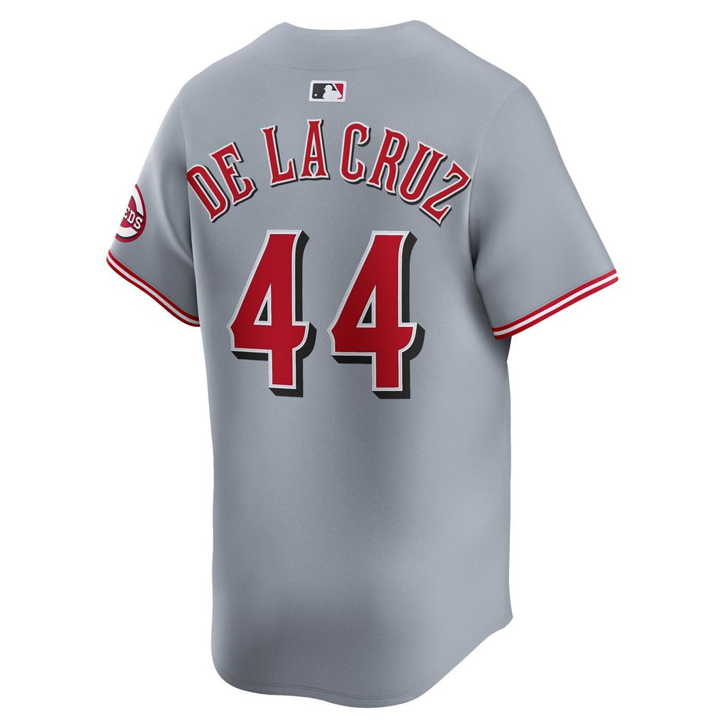Men's Cincinnati Reds Elly De La Cruz Gray Road Limited MLB Baseball Jersey - view 3
