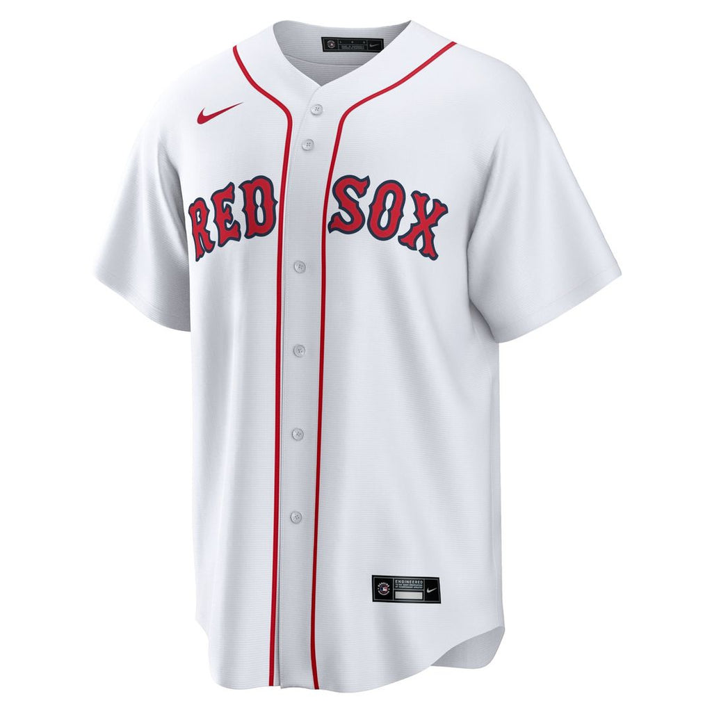 Men's Boston Red Sox White Home Blank Replica MLB Baseball Jersey - view 2