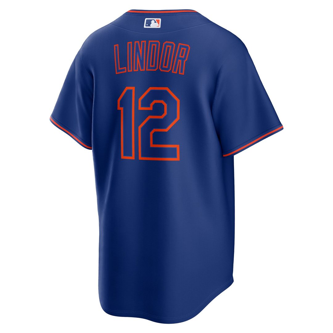 Men's New York Mets Francisco Lindor Royal Alternate Replica MLB Baseball Jersey - view 6