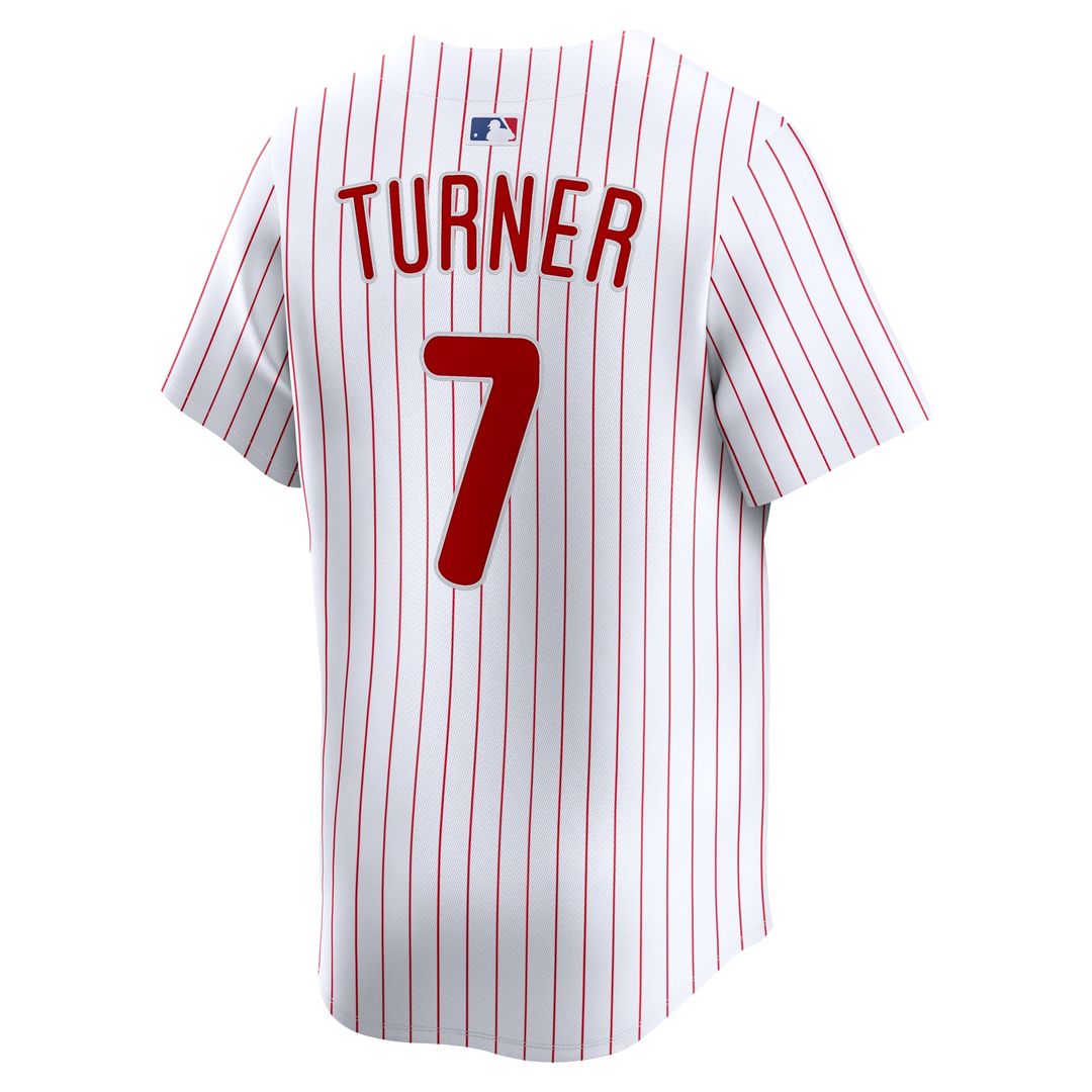 Men's Philadelphia Phillies Trea Turner White Home Limited MLB Baseball Jersey - view 6
