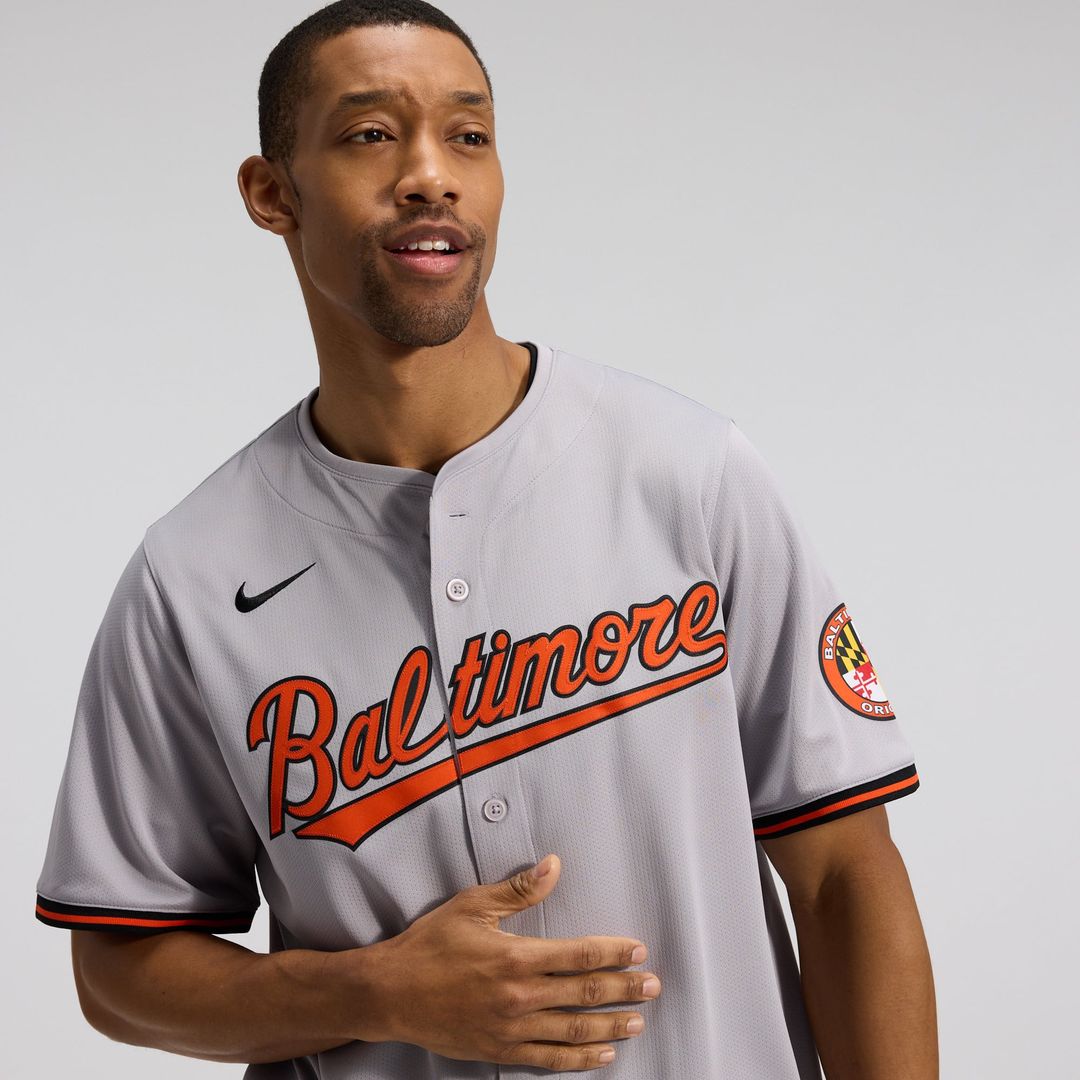 Men's Baltimore Orioles Gray Road Limited MLB Baseball Jersey - view 11