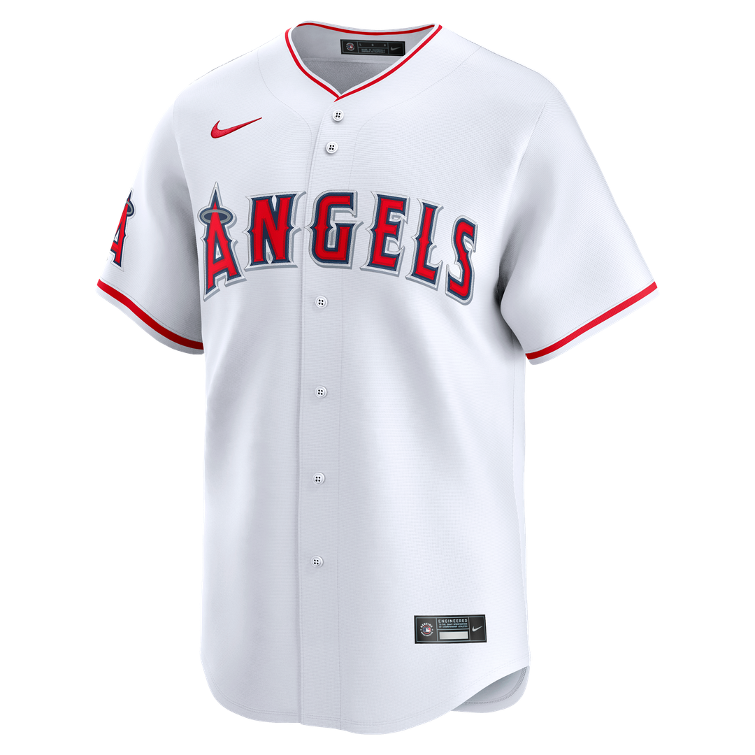 Men's Los Angeles Angels White Home Limited MLB Baseball Jersey - view 5