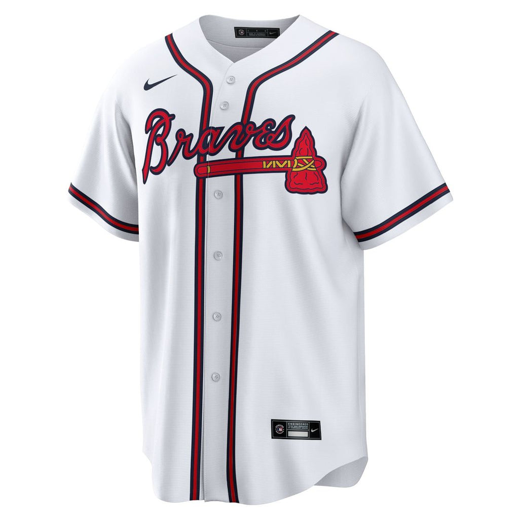 Men's Atlanta Braves Spencer Strider White Replica MLB Baseball Jersey - view 2