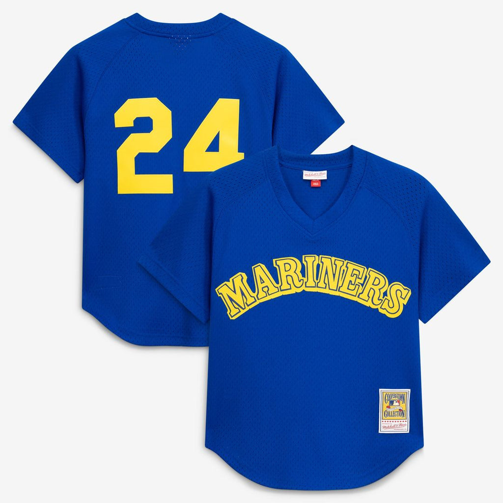 Men's Seattle Mariners Ken Griffey Jr. Royal Batting Practice MLB Baseball Jersey - view 1
