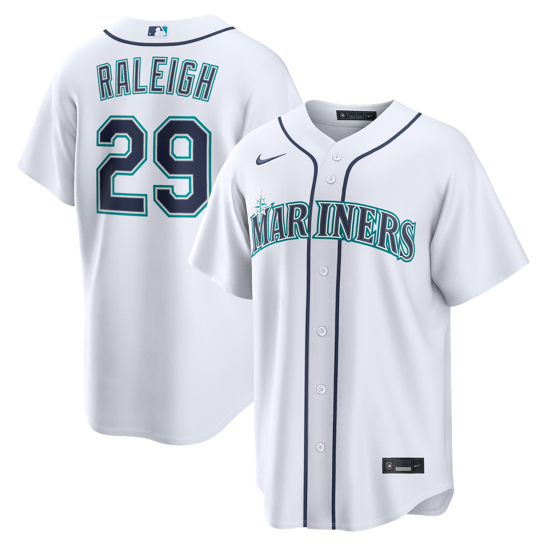 Men's Seattle Mariners Cal Raleigh White Home Replica MLB Baseball Jersey - view 1