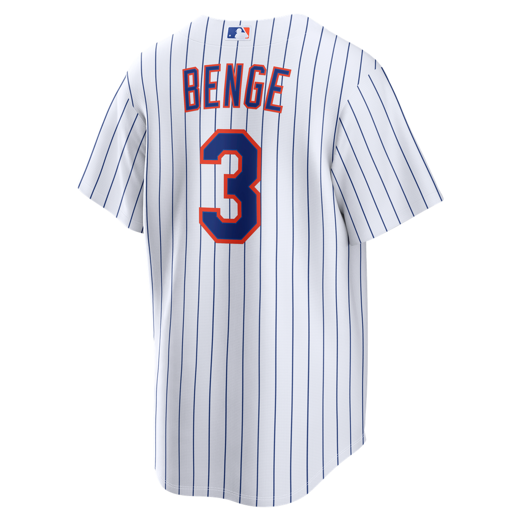 Men's New York Mets Carson Benge White Home Replica MLB Baseball Jersey - view 3