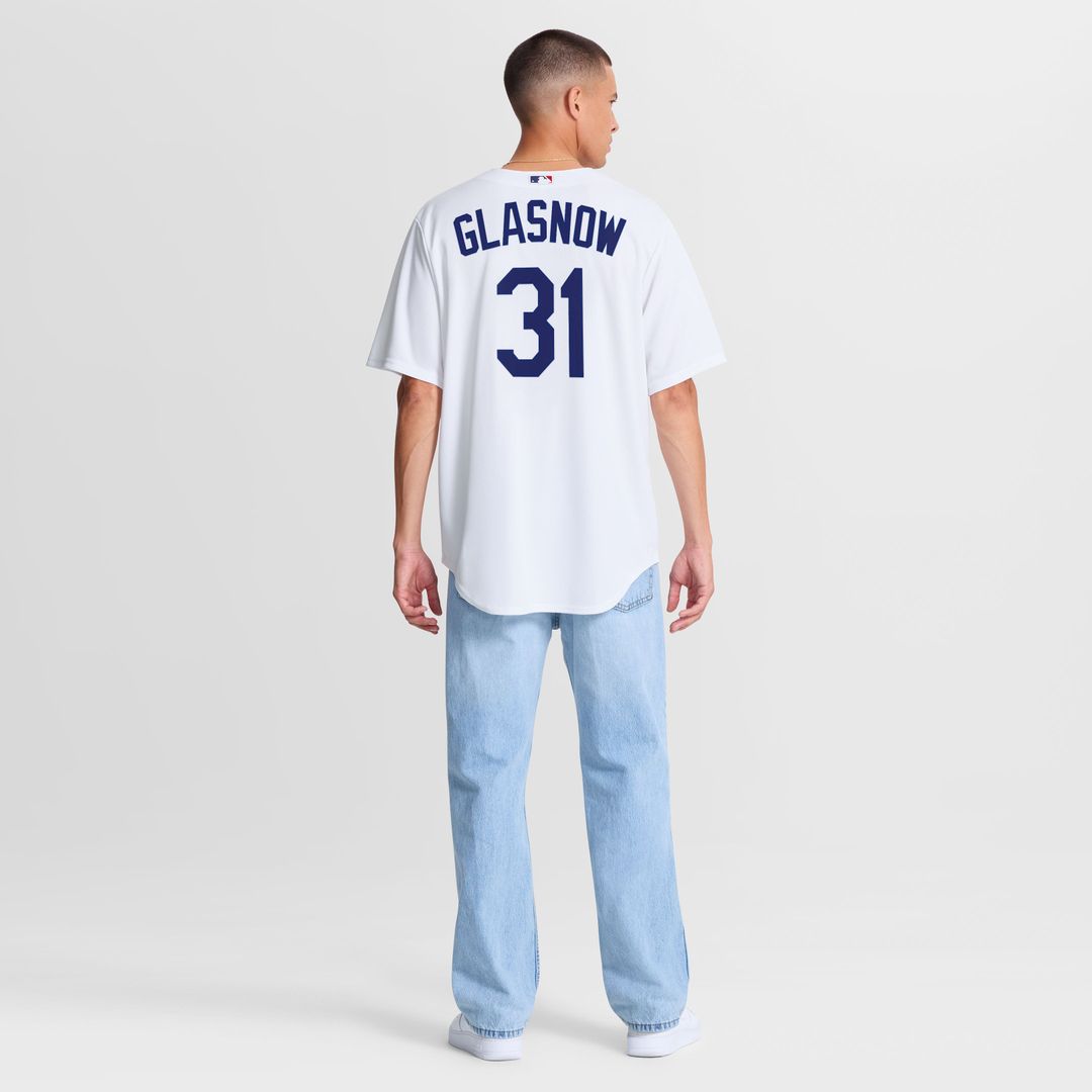 Men's Los Angeles Dodgers Tyler Glasnow White Home Replica MLB Baseball Jersey - view 3