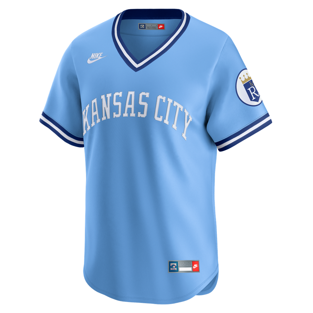 Men's Kansas City Royals Bo Jackson Light Blue Throwback Cooperstown Collection Limited MLB Baseball Jersey - view 3
