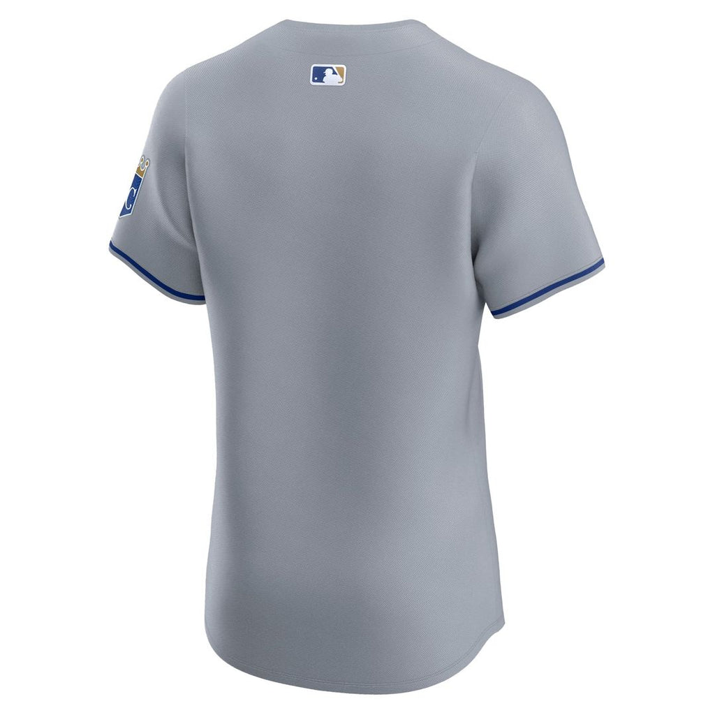 Men's Kansas City Royals Gray Road Elite Patch MLB Baseball Jersey - view 3