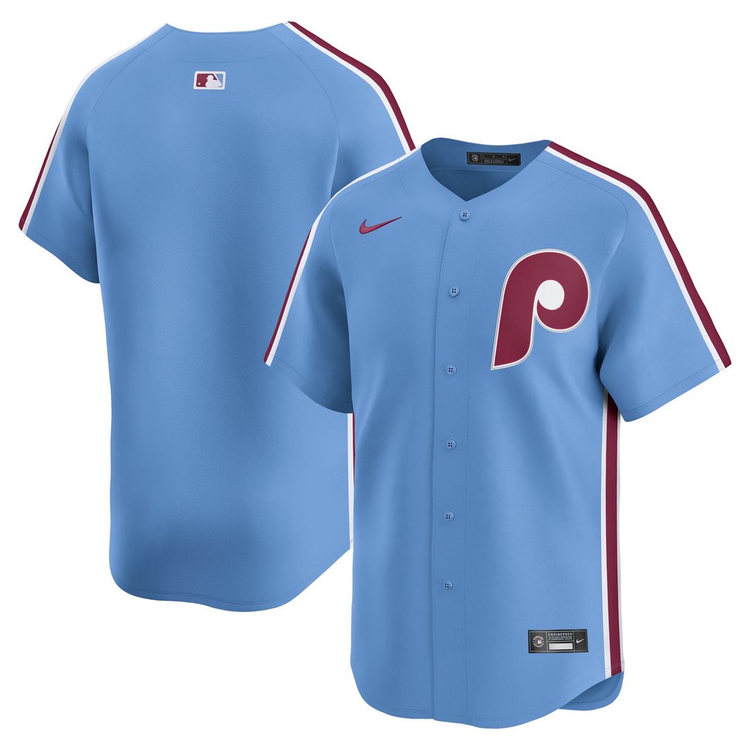 Men's Philadelphia Phillies Light Blue Alternate Limited MLB Baseball Jersey - view 1