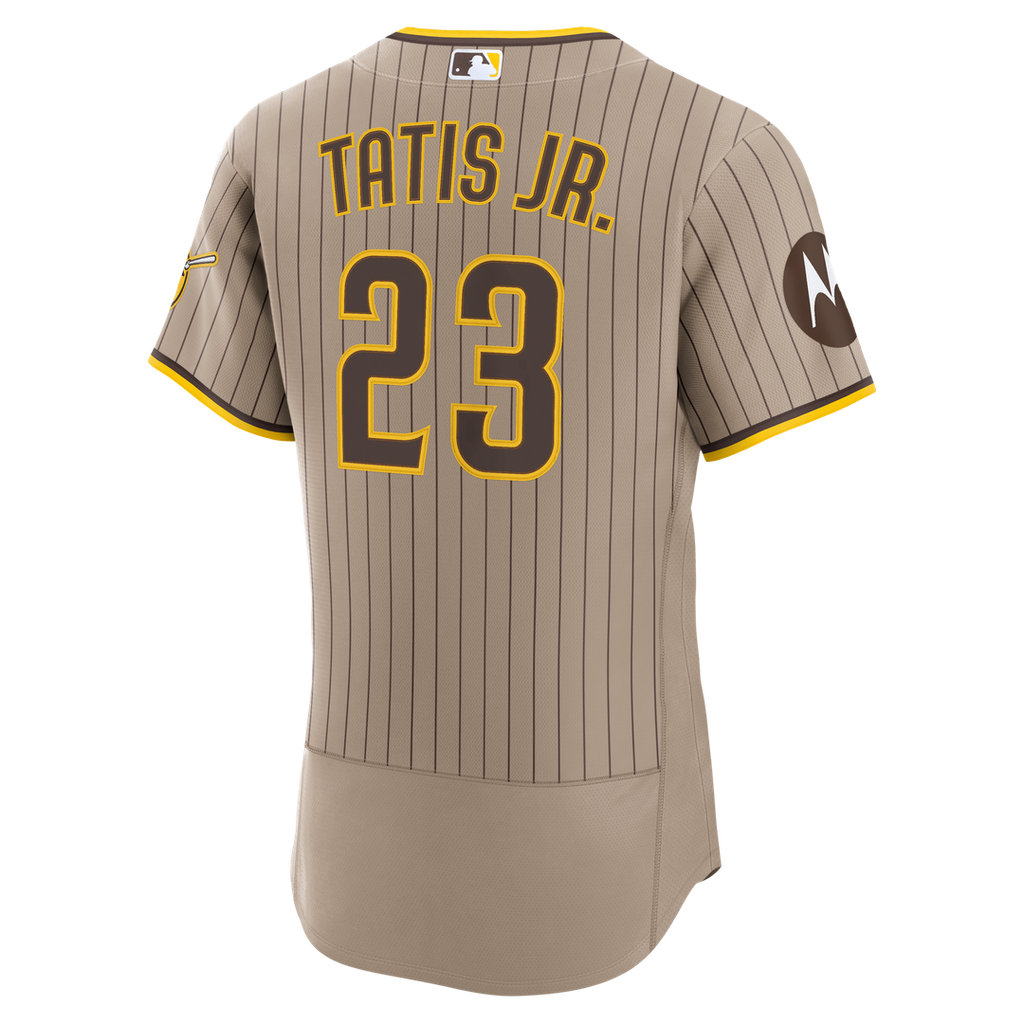Men's San Diego Padres Fernando Tatis Jr. Sand Alternate Sponsor Patch MLB Baseball Jersey - view 6