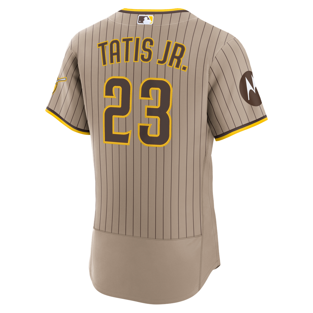 Men's San Diego Padres Fernando Tatis Jr. White Home Sponsor Patch MLB Baseball Jersey - view 9