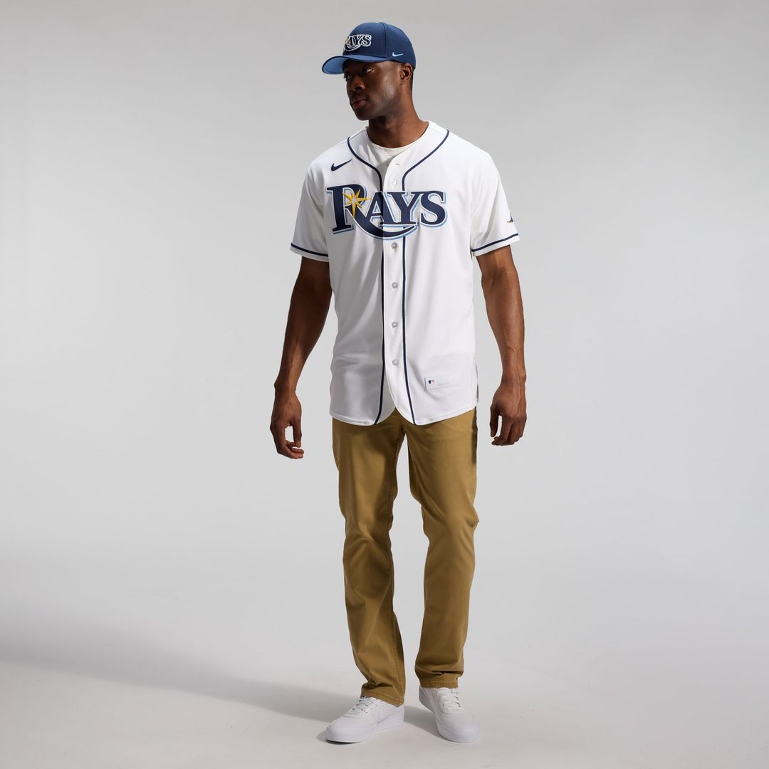 Men's Tampa Bay Rays White Home MLB Baseball Jersey - view 7