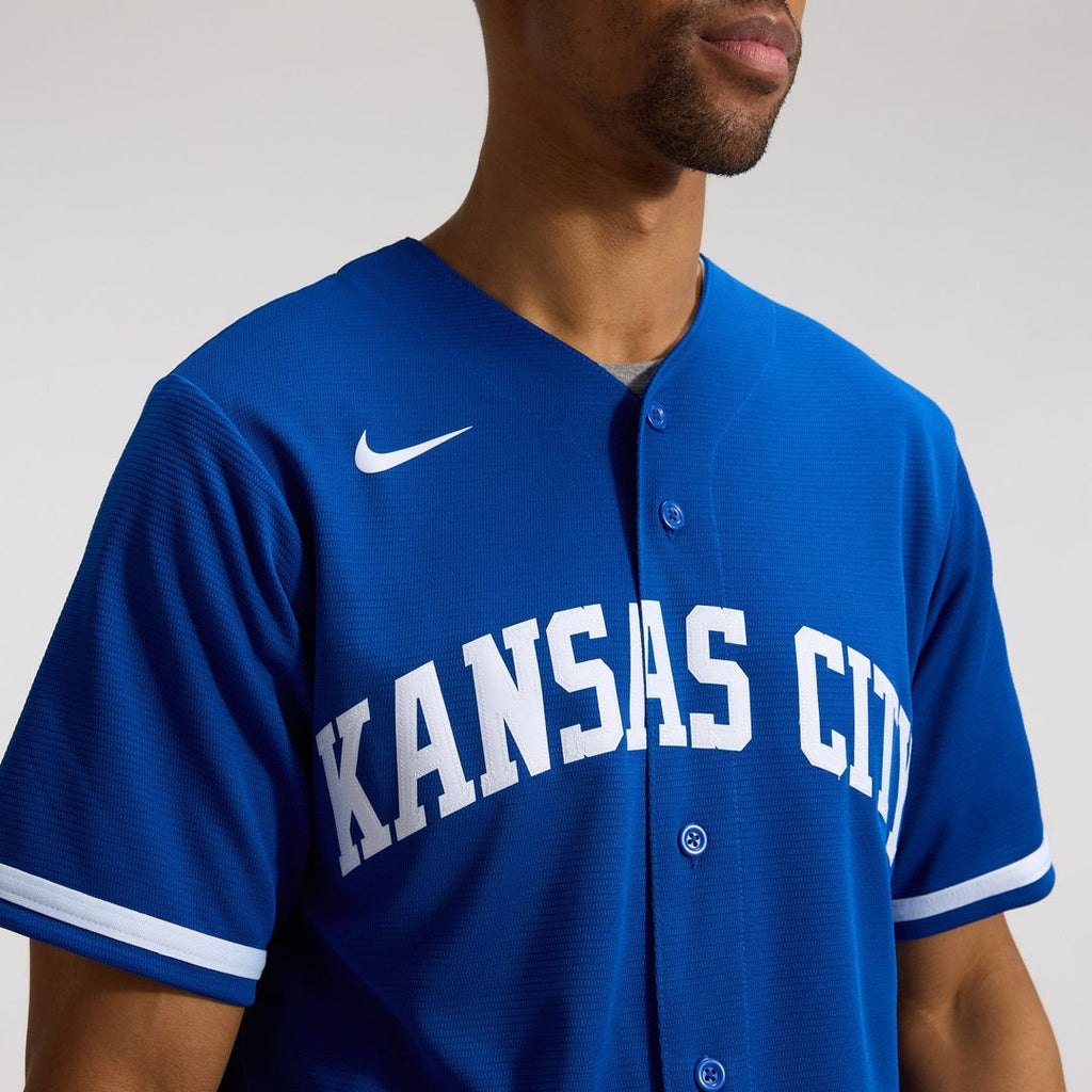 Men's Kansas City Royals Gray Road Replica MLB Baseball Jersey - view 12