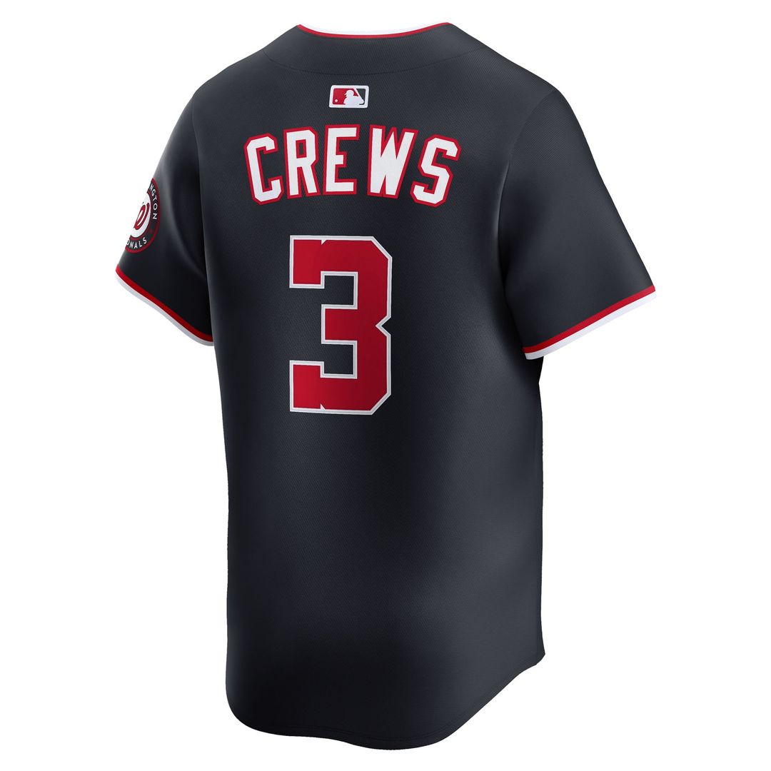 Men's Washington Nationals Dylan Crews Navy Alternate Limited MLB Baseball Jersey - view 6