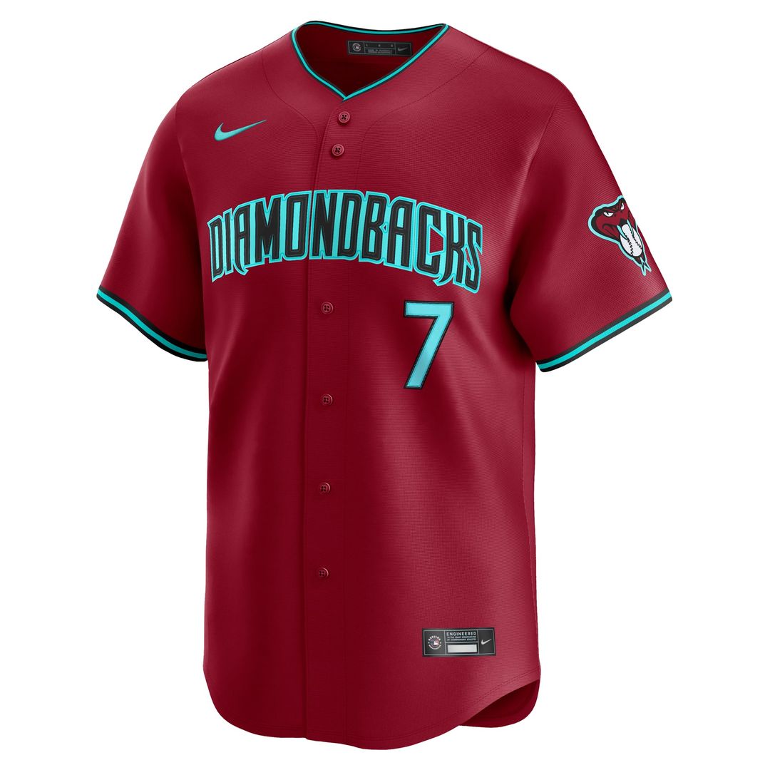 Men's Arizona Diamondbacks Corbin Carroll Red Alternate Limited MLB Baseball Jersey - view 2