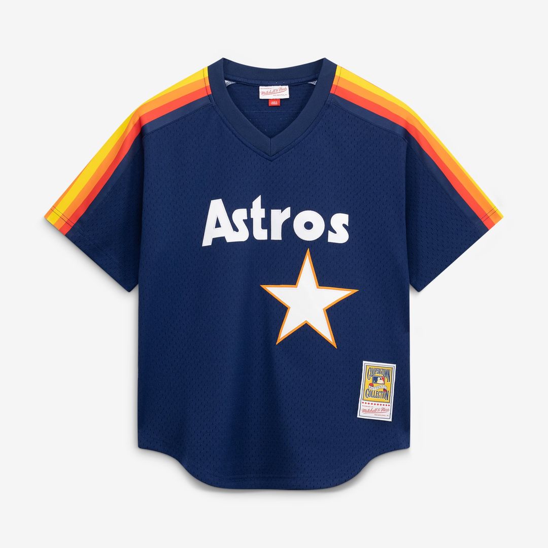 Men's Houston Astros Jeff Bagwell Navy Batting Practice MLB Baseball Jersey - view 2