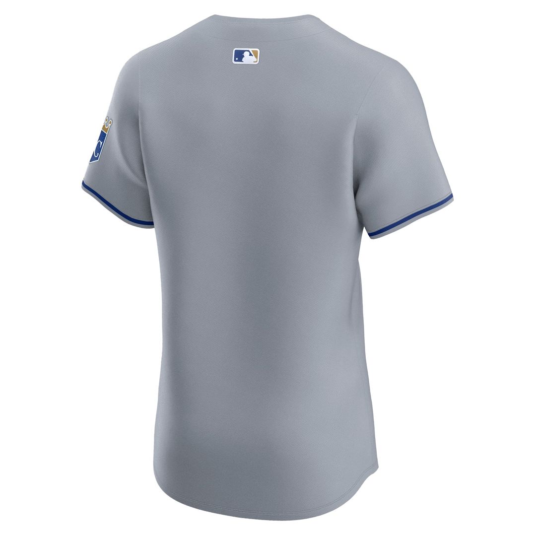 Men's Kansas City Royals Gray Road Elite Patch MLB Baseball Jersey - view 6