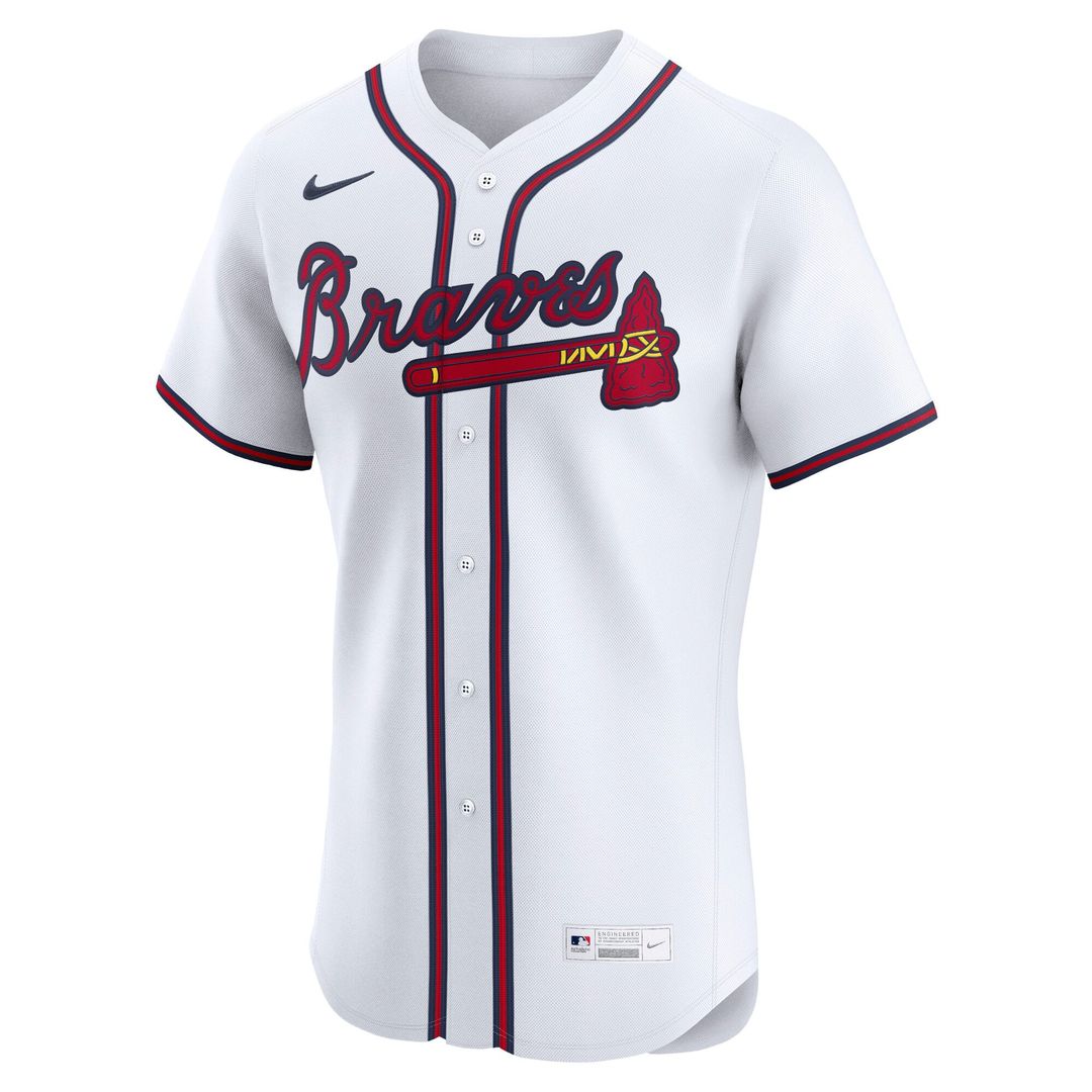 Men's Atlanta Braves Matt Olson White Home Elite MLB Baseball Jersey - view 2