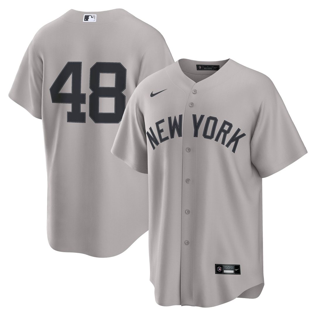 Men's New York Yankees Paul Goldschmidt Gray Road Replica MLB Baseball Jersey - view 1