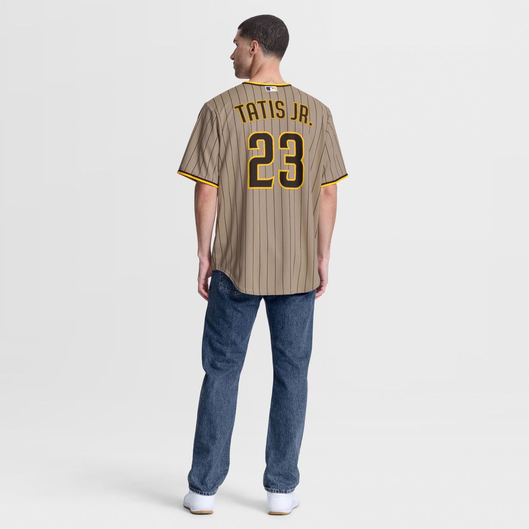 Men's San Diego Padres Fernando Tatis Jr. Brown Road Replica MLB Baseball Jersey - view 11