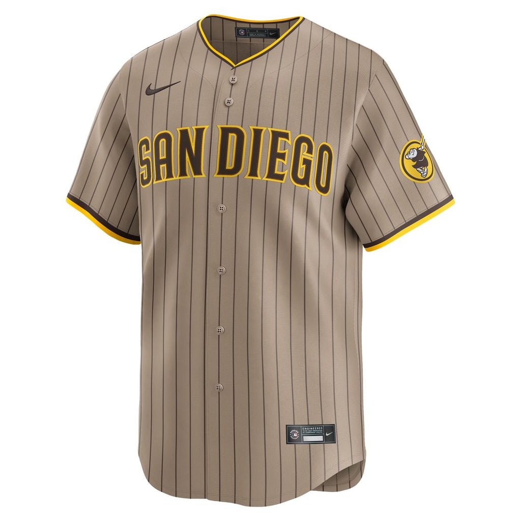 Men's San Diego Padres Khaki Alternate Limited MLB Baseball Jersey - view 2