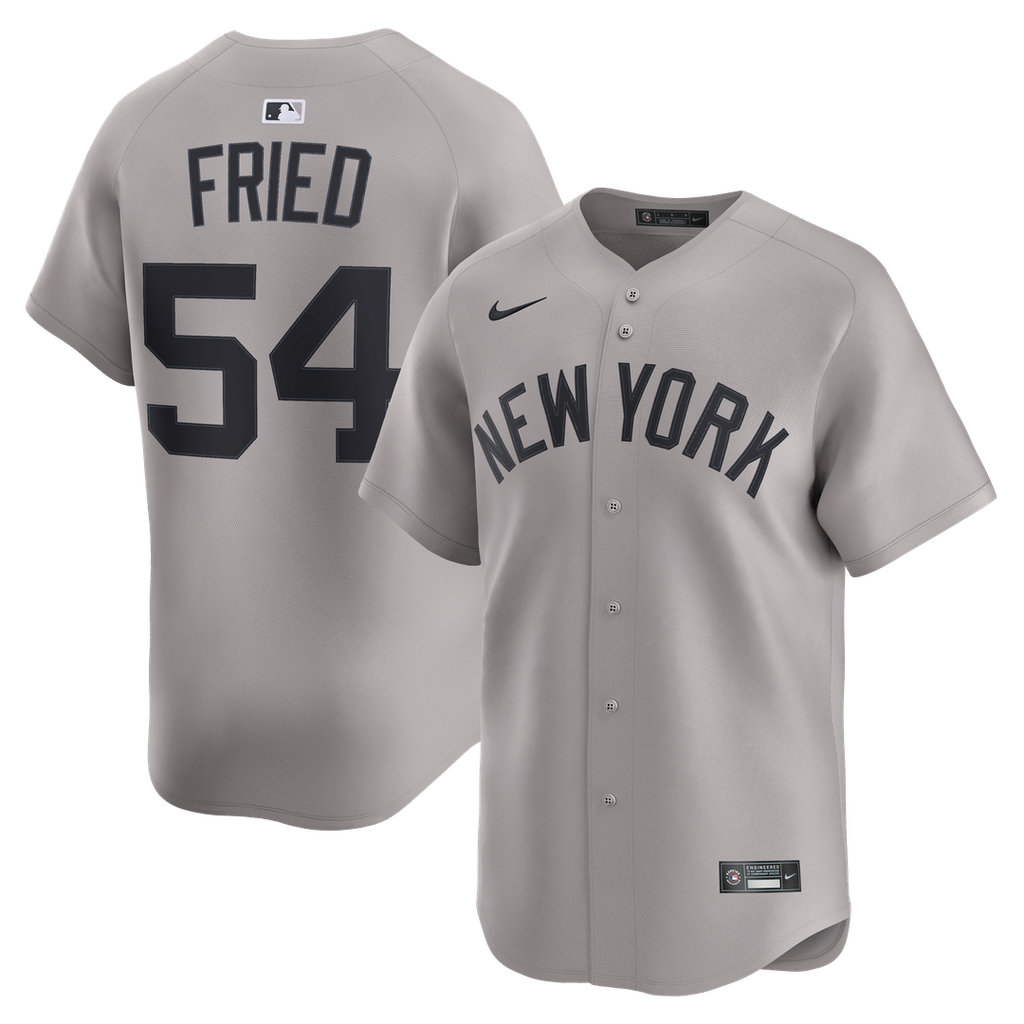 Men's New York Yankees Max Fried Gray Road Limited MLB Baseball Jersey - view 4