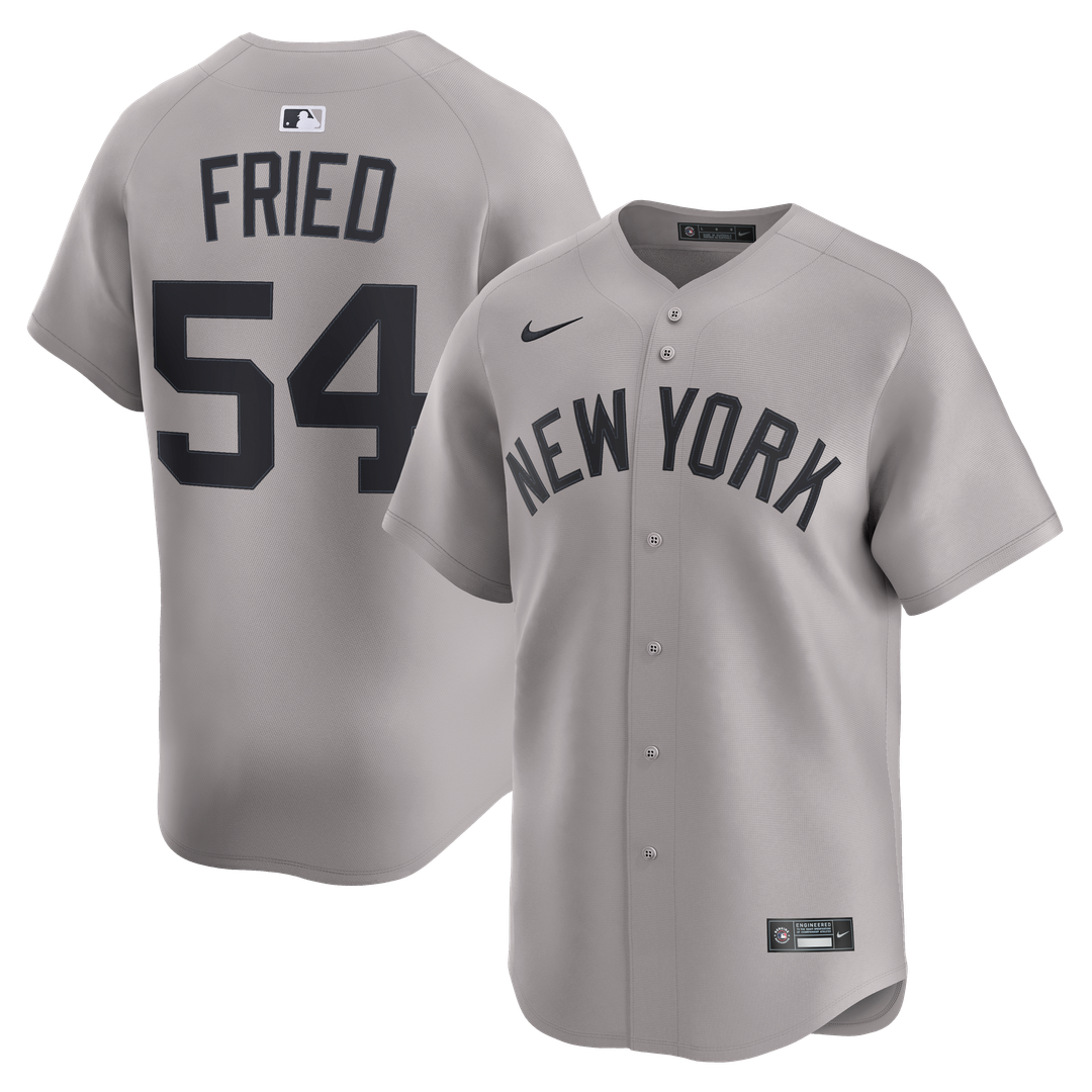 Men's New York Yankees Max Fried Gray Road Limited MLB Baseball Jersey - view 4