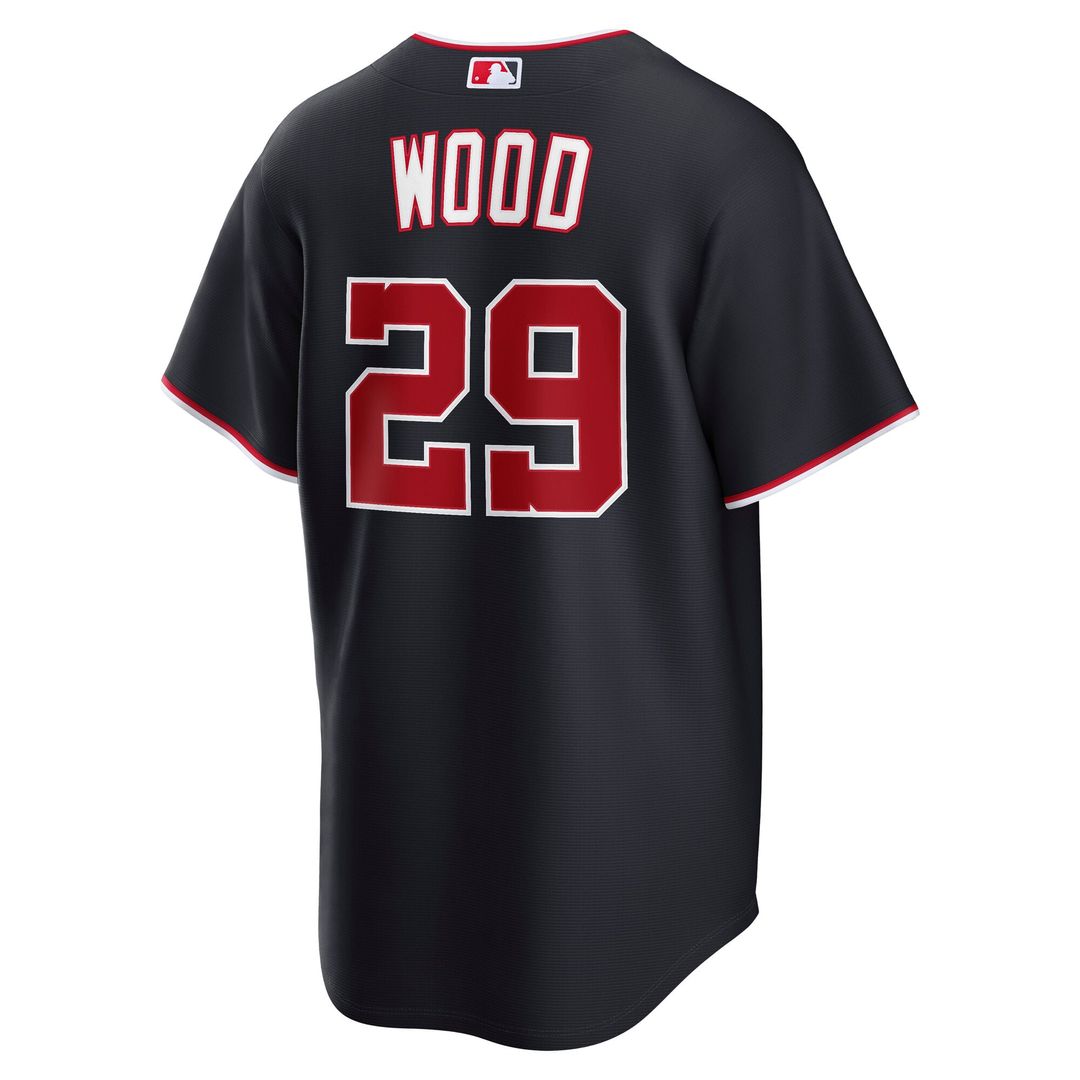 Men's Washington Nationals James Wood Navy Alternate Replica MLB Baseball Jersey - view 3