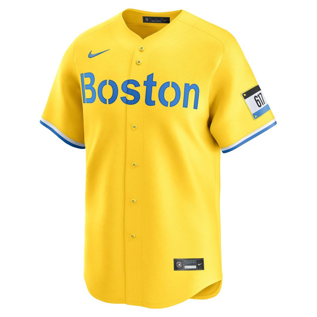 Men's Boston Red Sox Garrett Crochet Gold Alternate Limited MLB Baseball Jersey - view 2