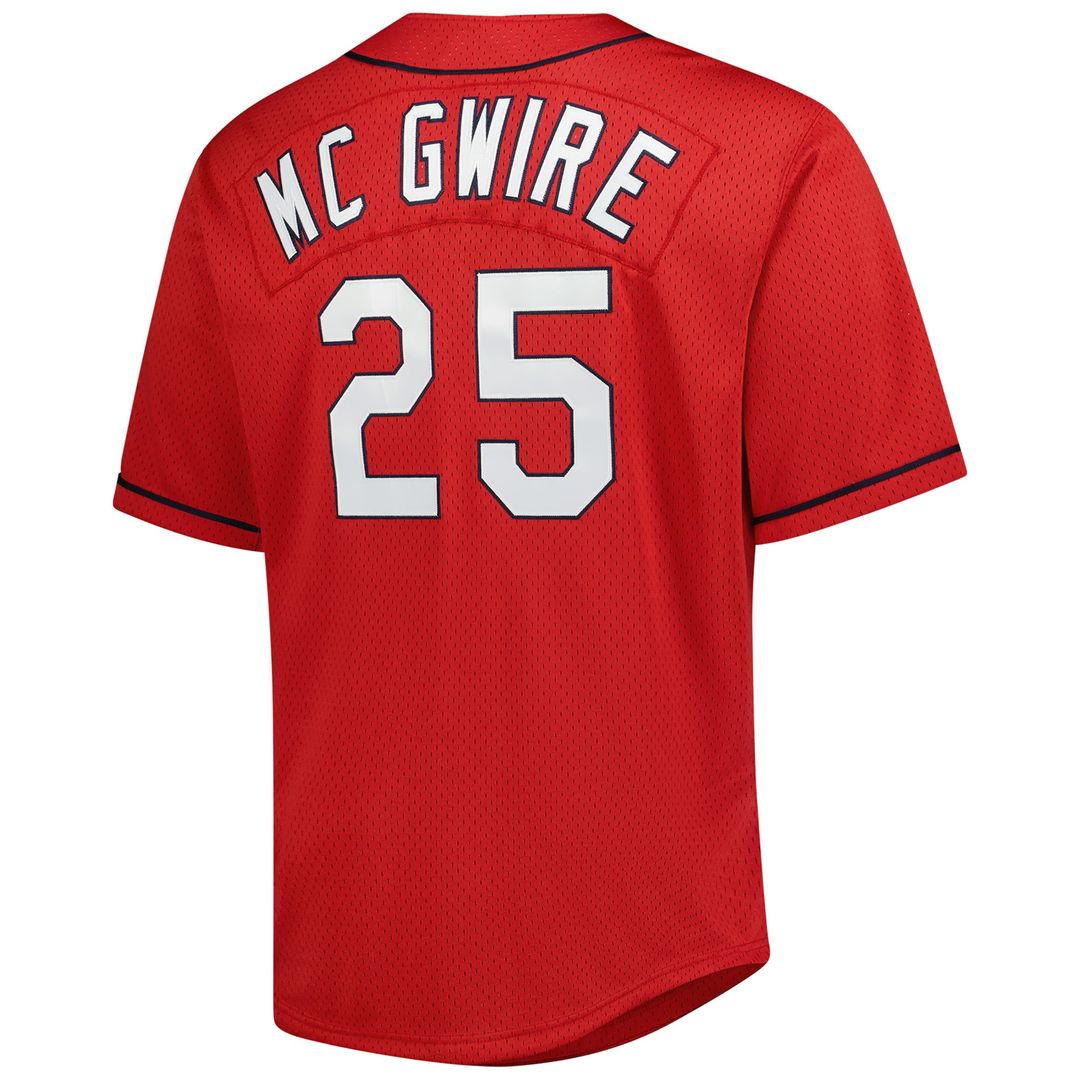 Men's St. Louis Cardinals Mark McGwire Red Big & Tall Cooperstown Mesh Batting Practice MLB Baseball Jersey - view 3
