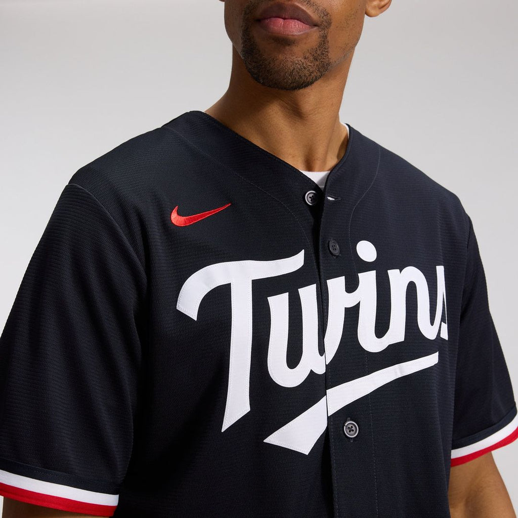Men's Minnesota Twins Navy Alternate Replica MLB Baseball Jersey - view 8