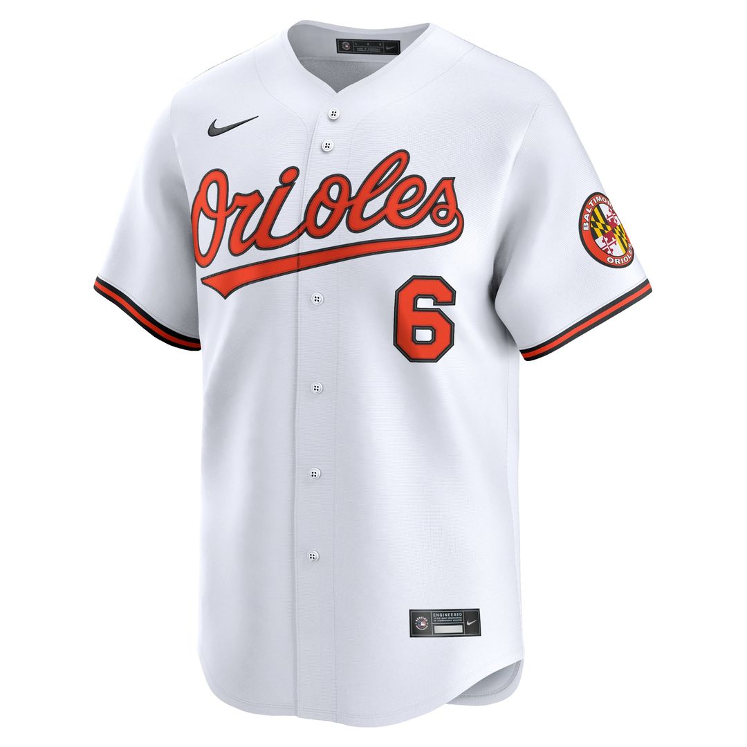 Men's Baltimore Orioles Ryan Mountcastle White Home Limited MLB Baseball Jersey - view 2