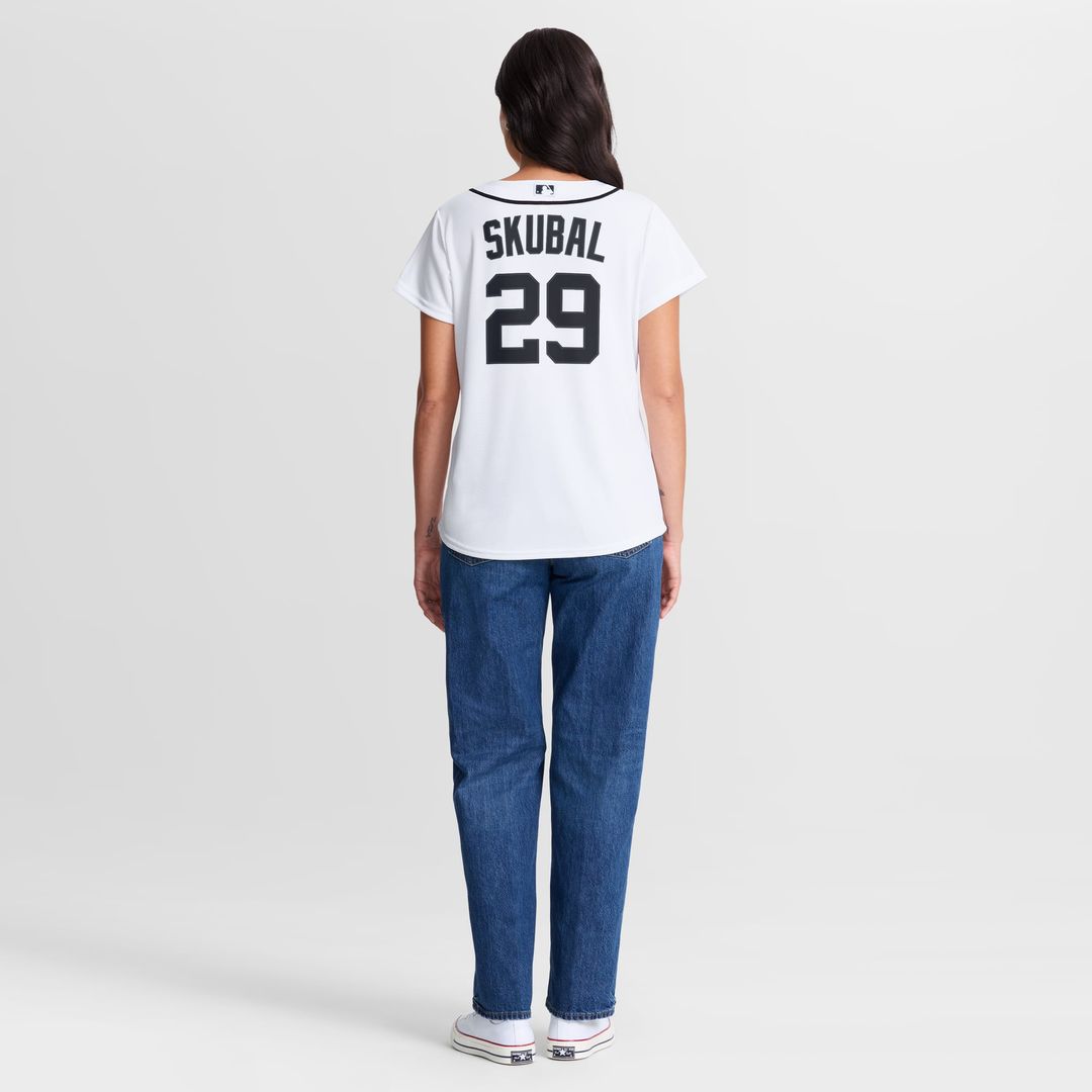 Women's Detroit Tigers Tarik Skubal White Home Replica MLB Baseball Jersey - view 2